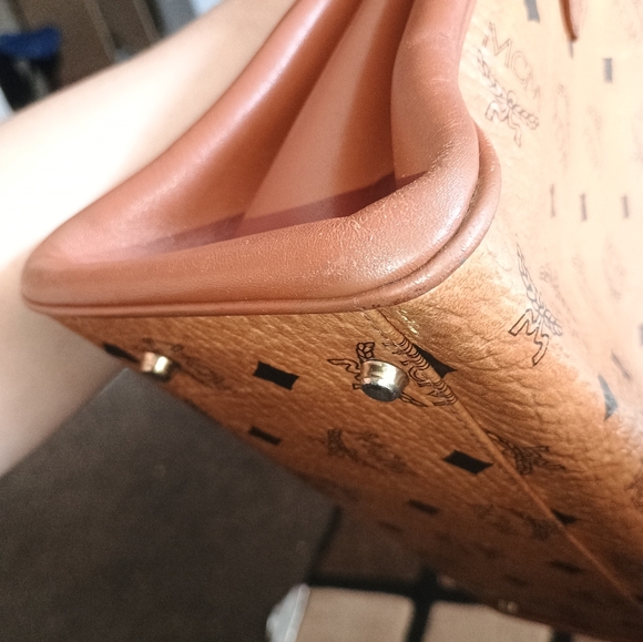 MCM VINTAGE COGNAC KELLY BAG - Picture 8 of 13